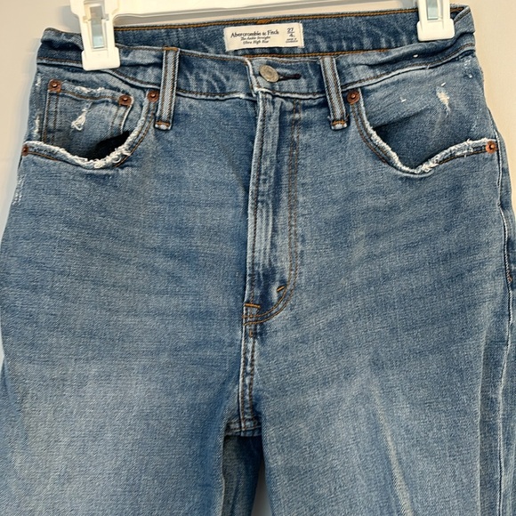 Abercrombie & Fitch The Anke Straight Ultra High Rise Size 4L/27 - Picture 4 of 6